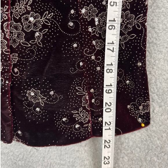 Vintage Scott McClintock Velvet Jacket Beaded Whimsical Embroidered Size 4 Y2K - Picture 6 of 11